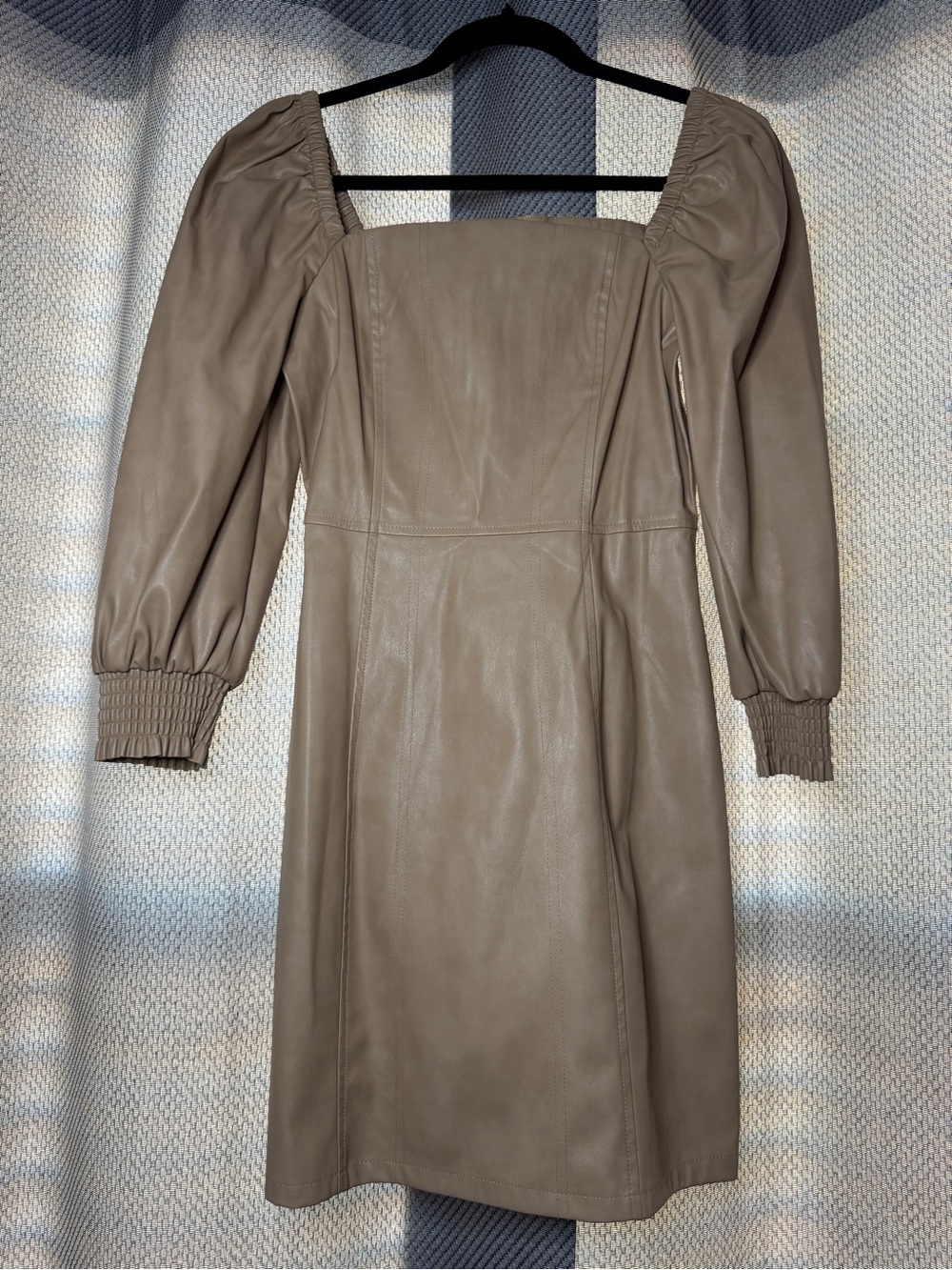 For All Mankind Tan Faux Leather Mini Dress
